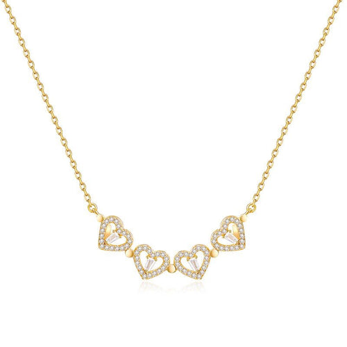 Four-Leaf Clover Heart Necklace